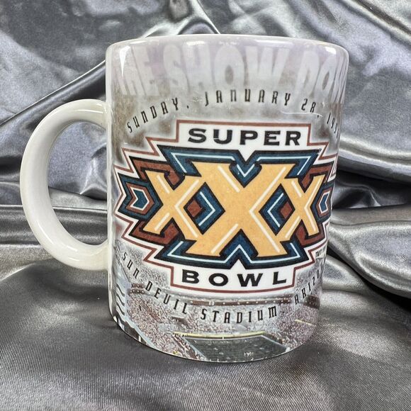 Super Bowl XXX Steelers 10oz Coffee Mug Cup 1995 AFC Champions NFL Sun Devil - Picture 1 of 12